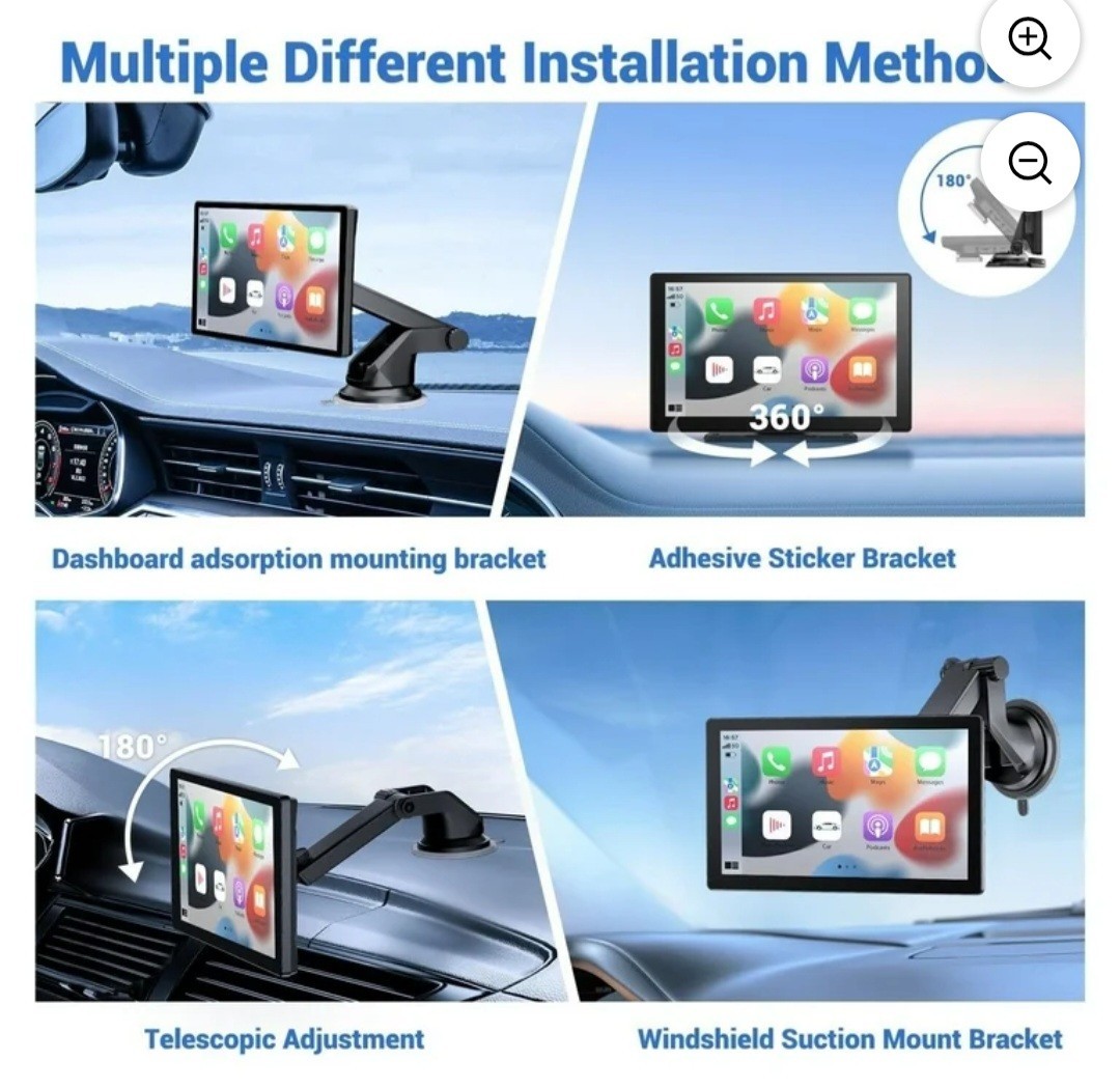 New 9″ Q9S Wireless Smartscreen Apple CarPlay Android Auto Bluetooth Car Display