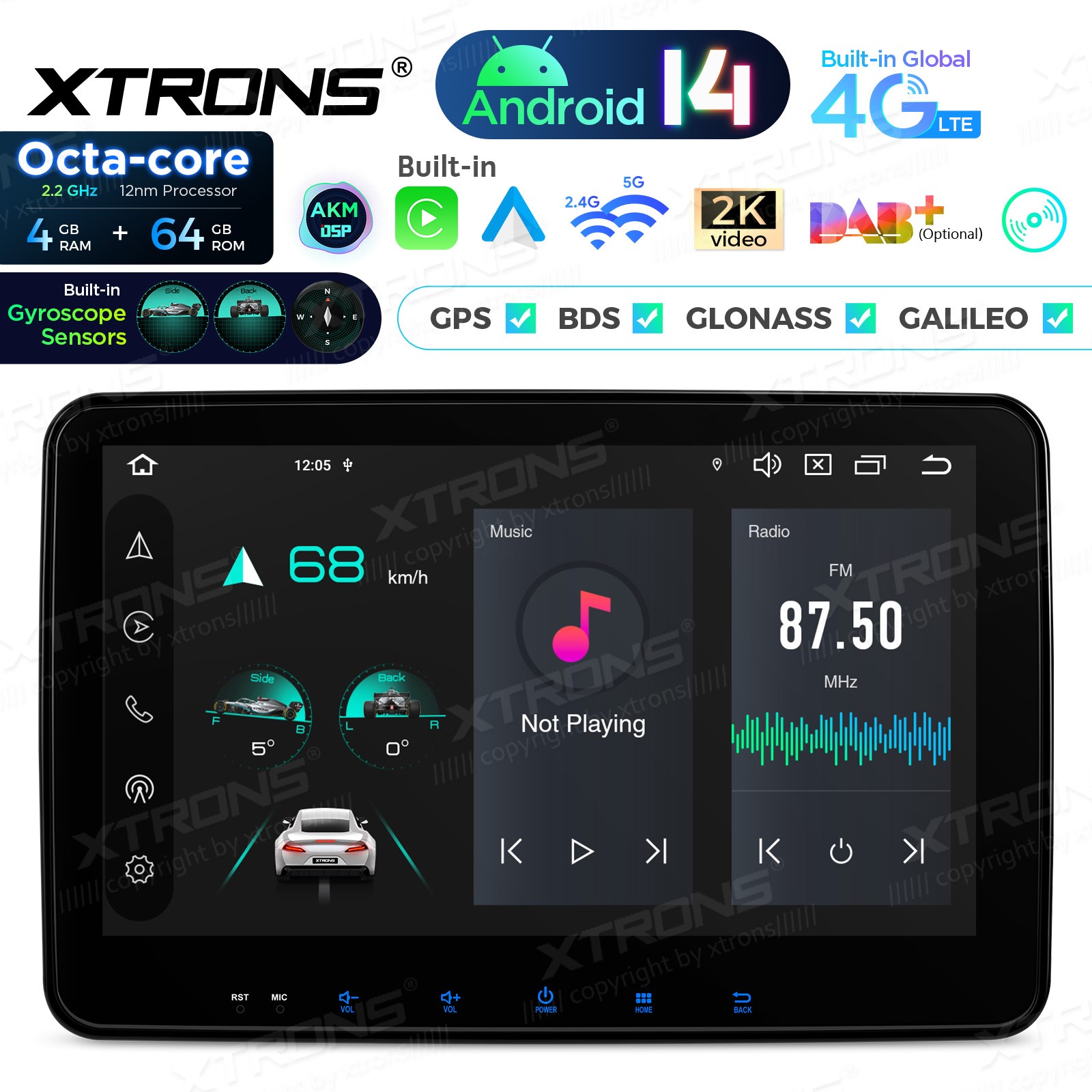 10.1″ Android 13 Car GPS Stereo DVD Radio Double 2 DIN Navi 2+32GB Universal