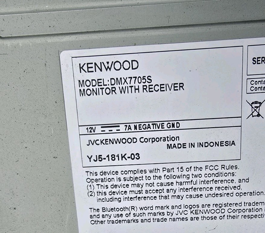 KENWOOD DMX7705S Touchscreen Bluetooth Car Audio Apple Android Play Radio Usb