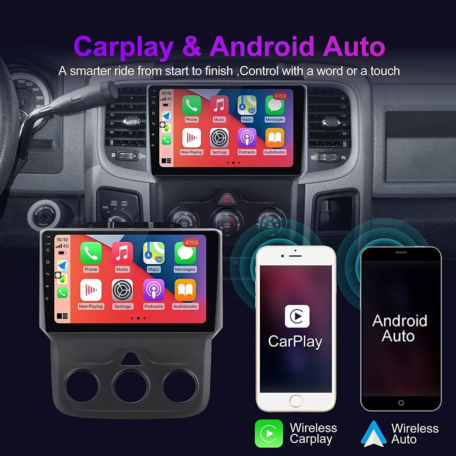 4+64G Android 14 For 2013-2018 Dodge Ram 1500 2500 3500 Car Radio Stereo Carplay