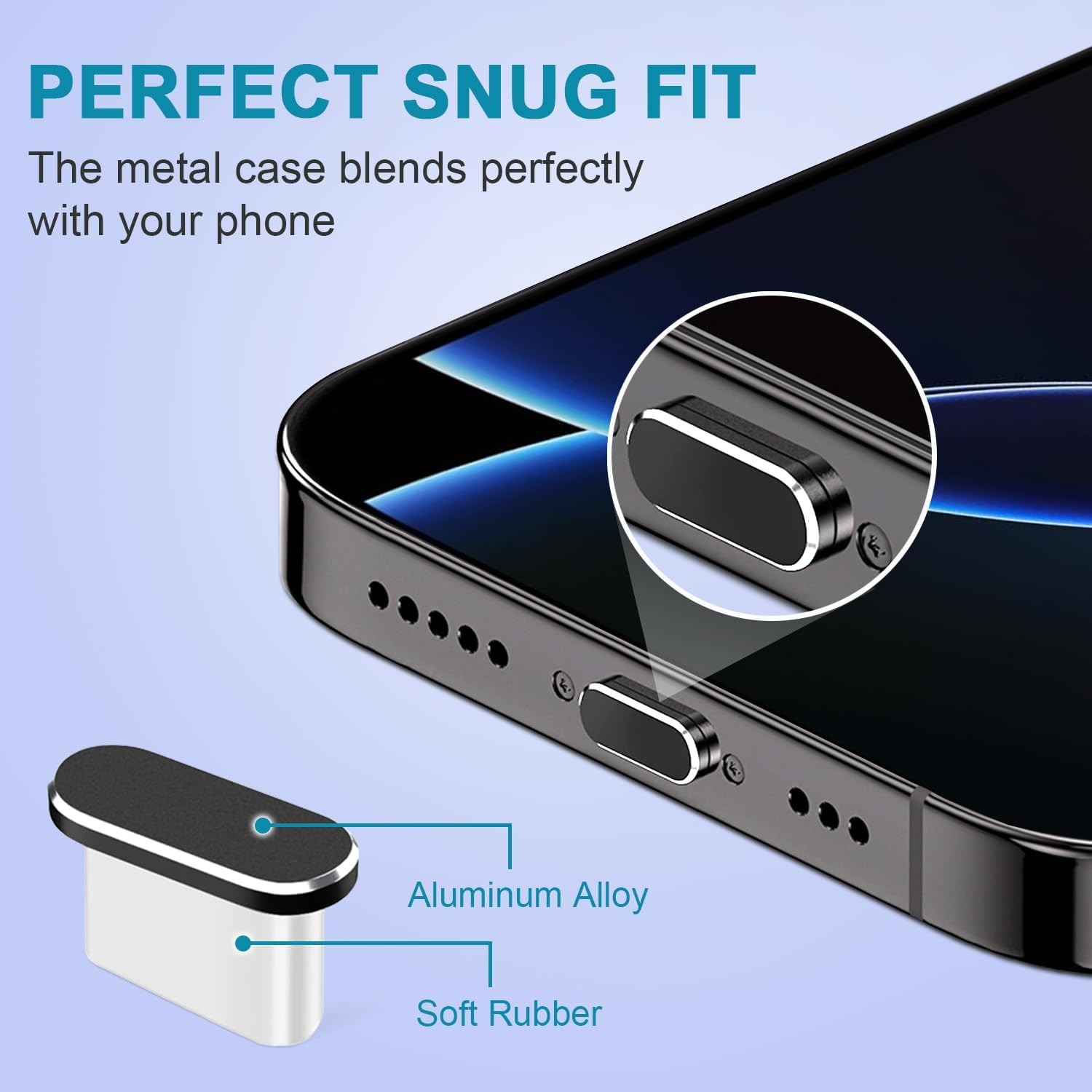 USB C Dust Plug, 4 Pack USB C Port Cover, Type C Charging Port Plug Cover with S