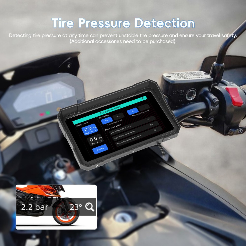 5″ Waterproof Motorcycle Portable Wireless Apple Carplay Android Auto Car Stereo