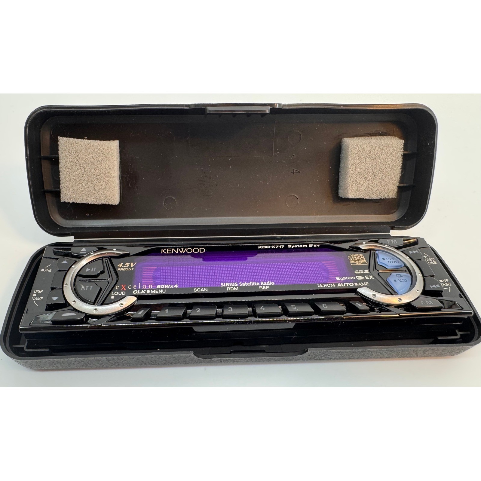 Kenwood eXcelon KDC-X717 Car Stereo Faceplate 50Wx4 4.5V Preout with Case