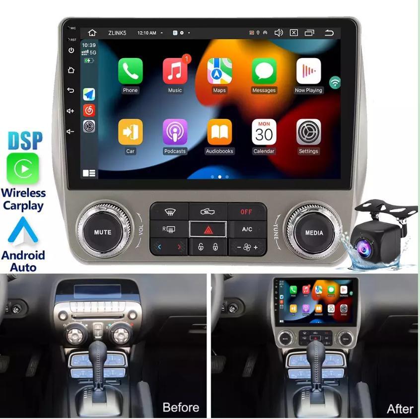 32GB Android 12 Car Radio Navi GPS Stereo For Chevrolet Camaro 2010-2015 +Camera