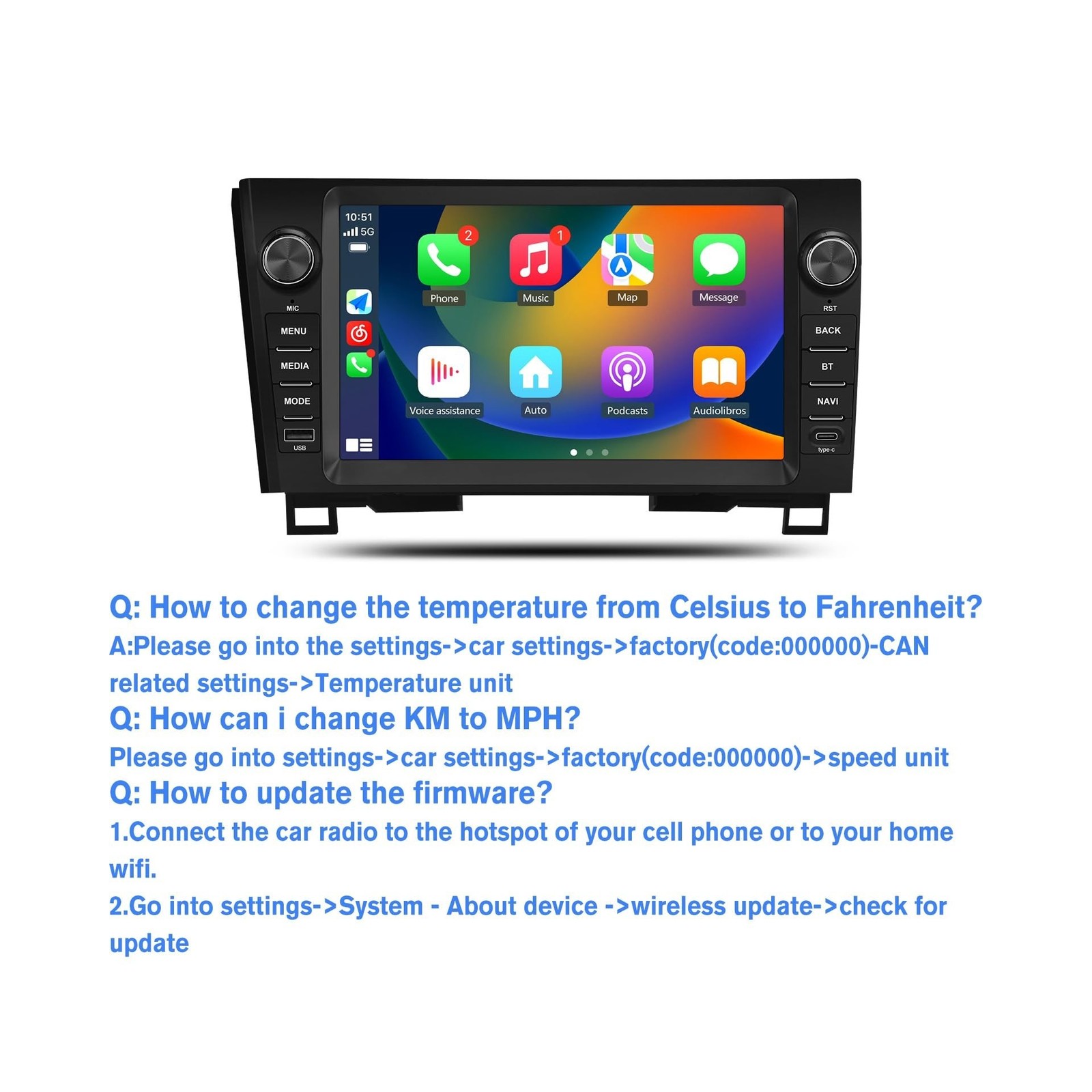 9 Inch Car Radio for Toyota Tundra 2007-2013 Sequoia 2008-2018, Android 13 To…