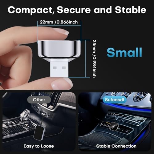 2-in-1 Wireless CarPlay & Android Auto Adapter, Plug & Play CarPlay Dongle