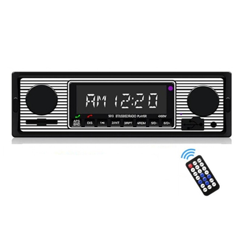 Vintage Car FM Radio MP3 Player bluetooth USB Classic Stereo Audio Receiver AUX