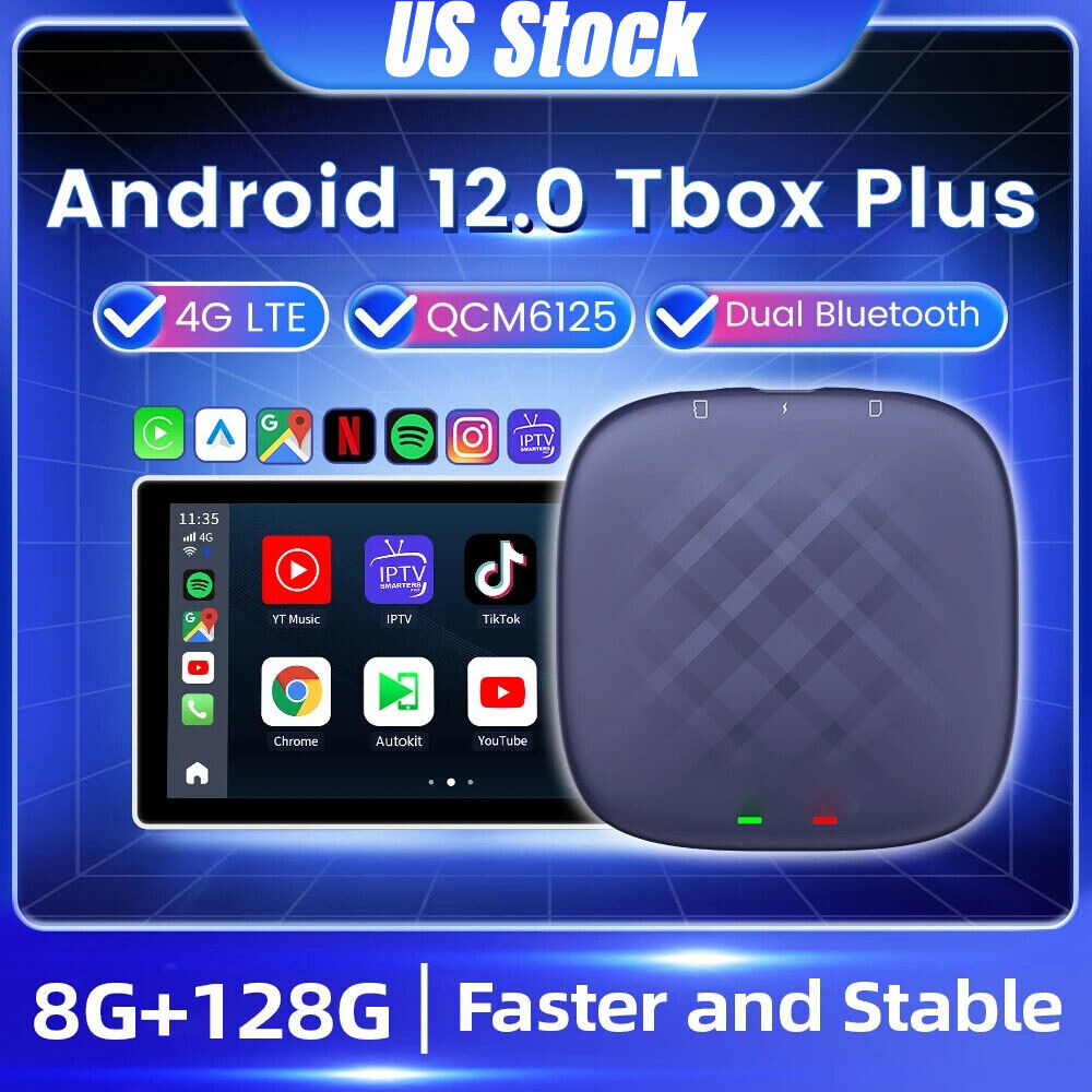 Android13 Ai Box Carplay Qcm6125 Wireless Carplay Android Auto Adapter 8+128g US