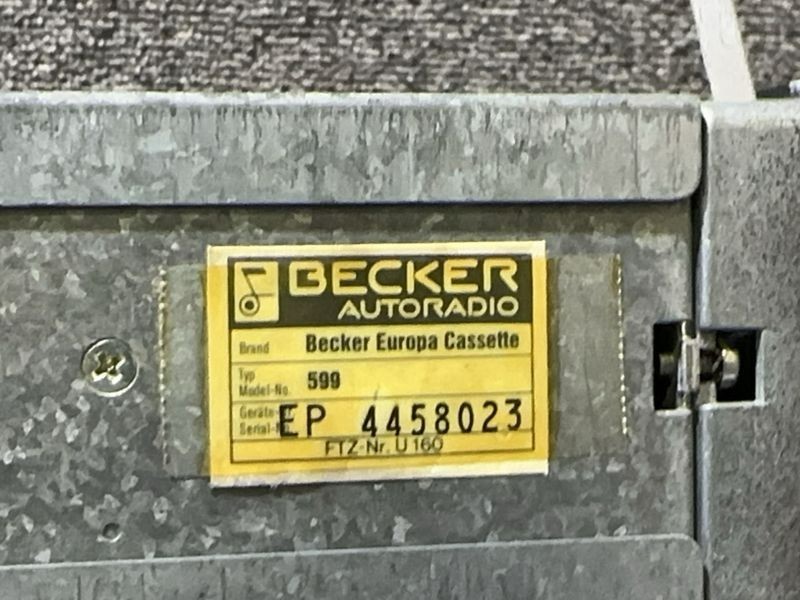 1 – Vintage Becker Europa Cassette Car Radio model 599 AM FM for Mercedes Benz