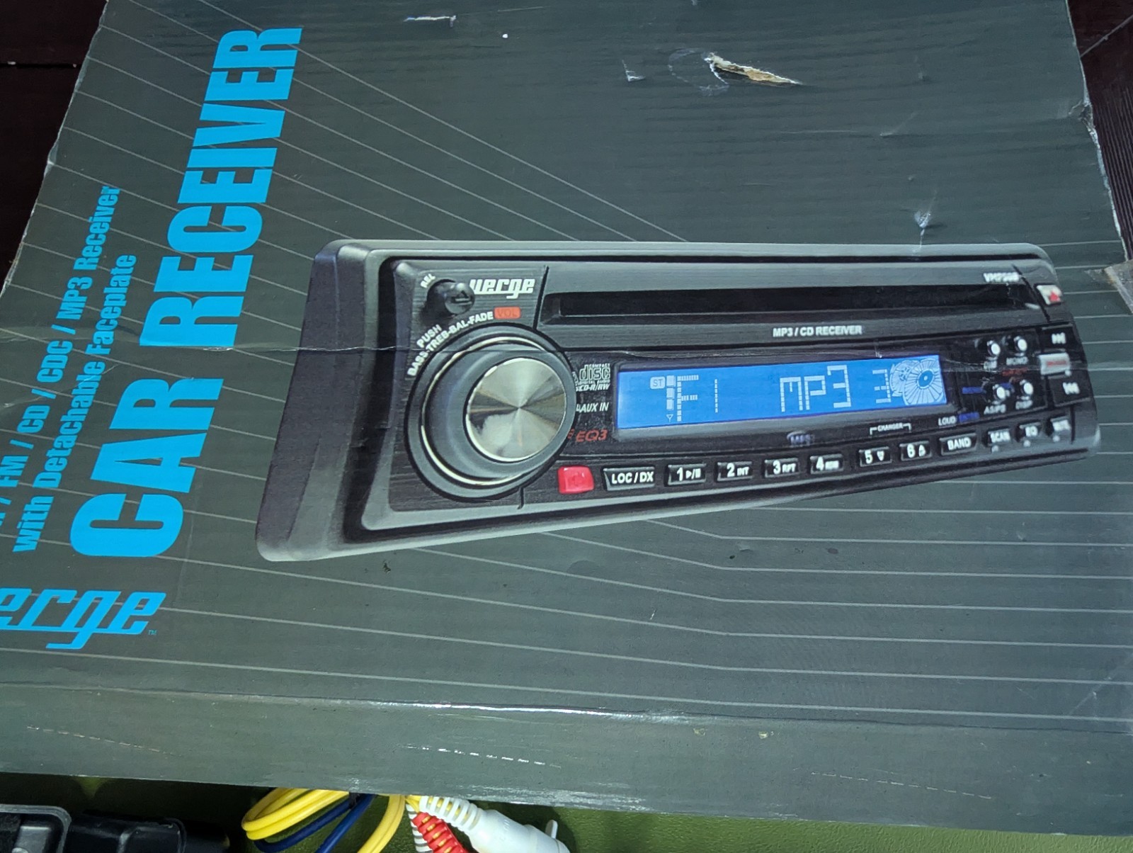 Verge VMP508 1 DIN AM/FM CD MP3 Car Receiver Detachable Face AUX Input