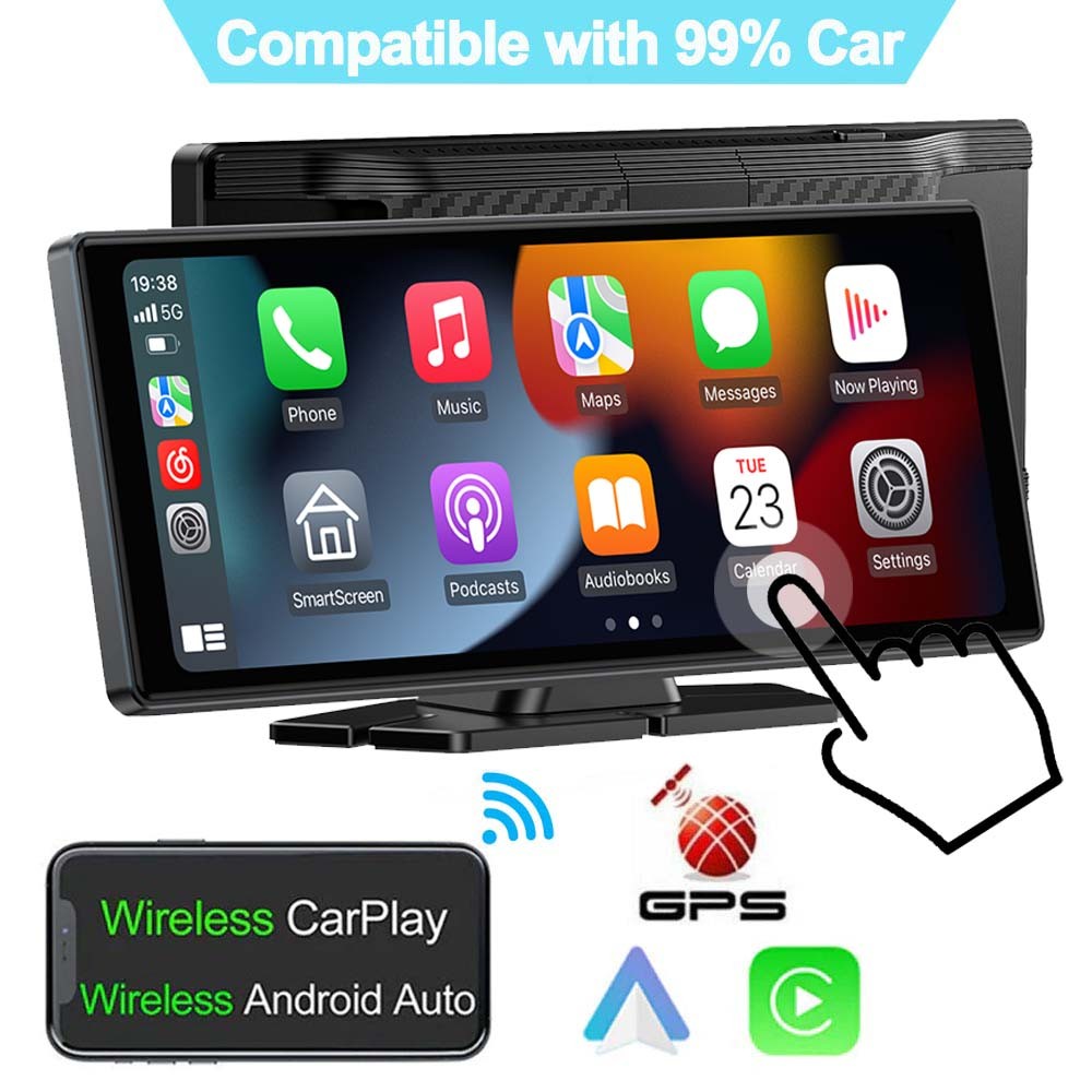 9.26″ Touch Screen Portable Wireless Apple CarPlay Android Auto Car Radio GPS