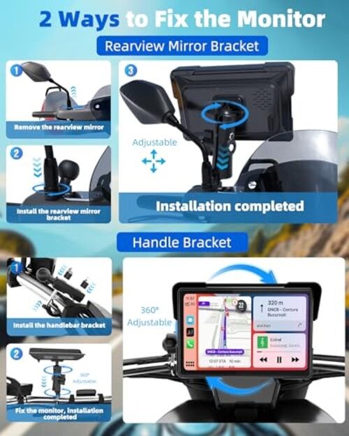 2026 Motorcycle CarPlay Screen & Android Auto 7″ Pantalla Carplay Screen