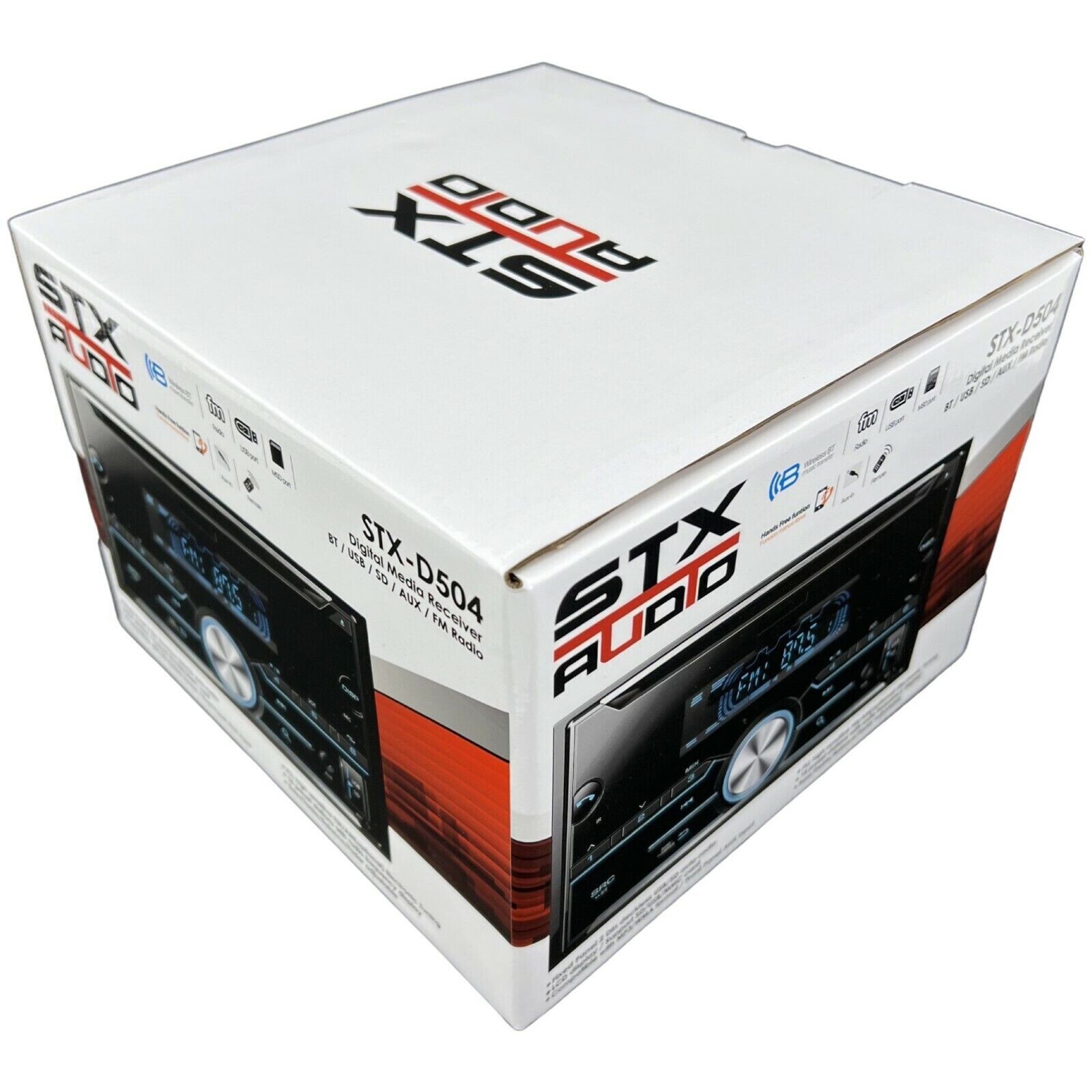 STX Double DIN CD/MP3 Radio Head Unit Car Receiver+ 4x AB-630 800W 6.5″ Speakers