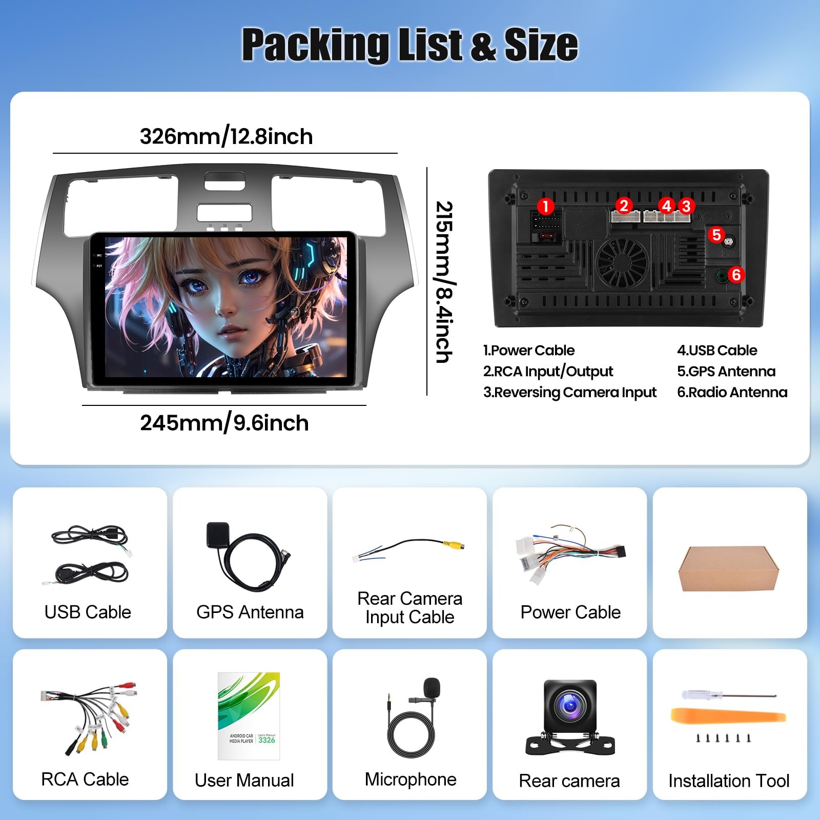 Unitopsci 464G Android 15 Car Stereo For Lexus Es 2001-2005 Es250/300/330