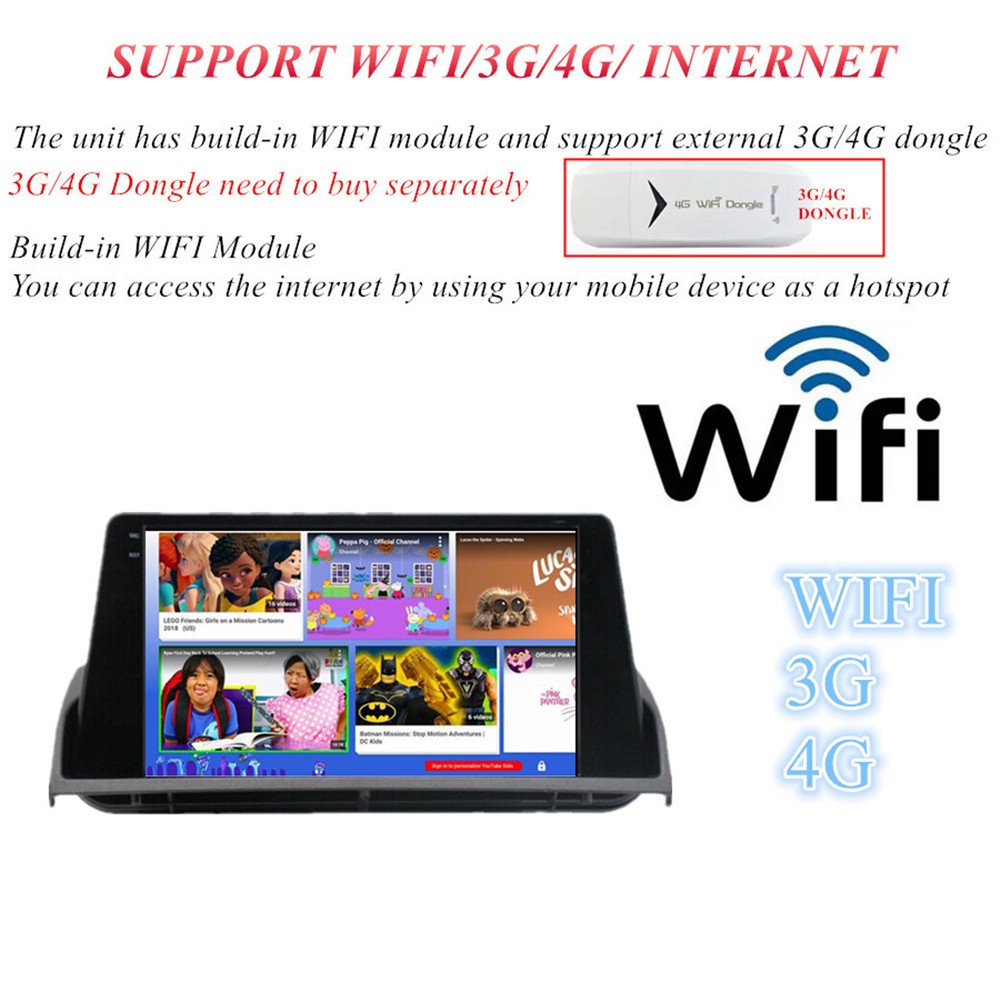 Car Stereo Player HD TV Bluetooth USB WIFI FM Radio Fit For Mazda 6 2004-2015