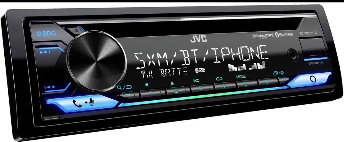 JVC KD-T920BTS CD/MP3 Player Front USB AUX Bluetooth Pandora Spotify SiriusXM