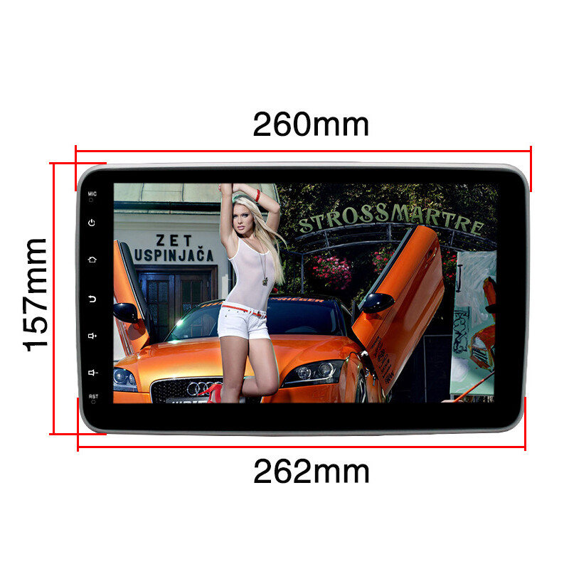 Rotatable 10.1” Touch Android 15 Car Stereo Radio Double 2DIN GPS Wifi Carplay