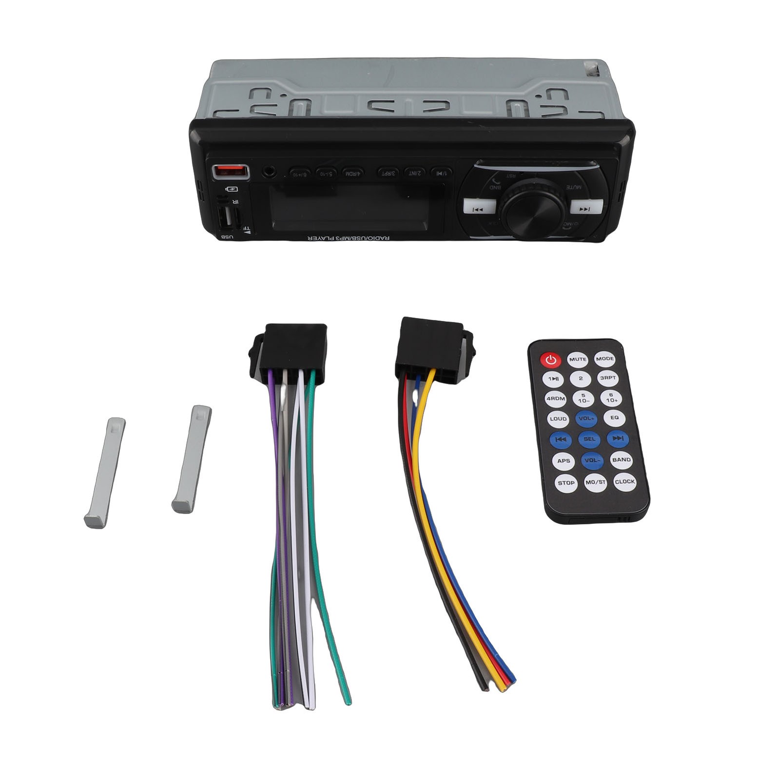 Single DIN Car Radio LCD Display Car Audio Player 60Wx4 High Power For Travel
