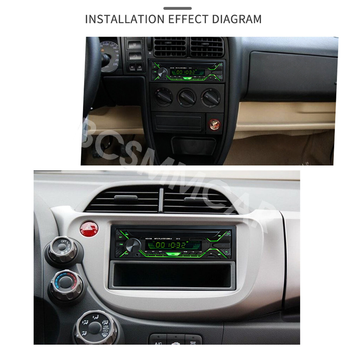 Bluetooth Car Stereo Radio Single Din Head Unit MP3 Player FM RDS USB SD AUX