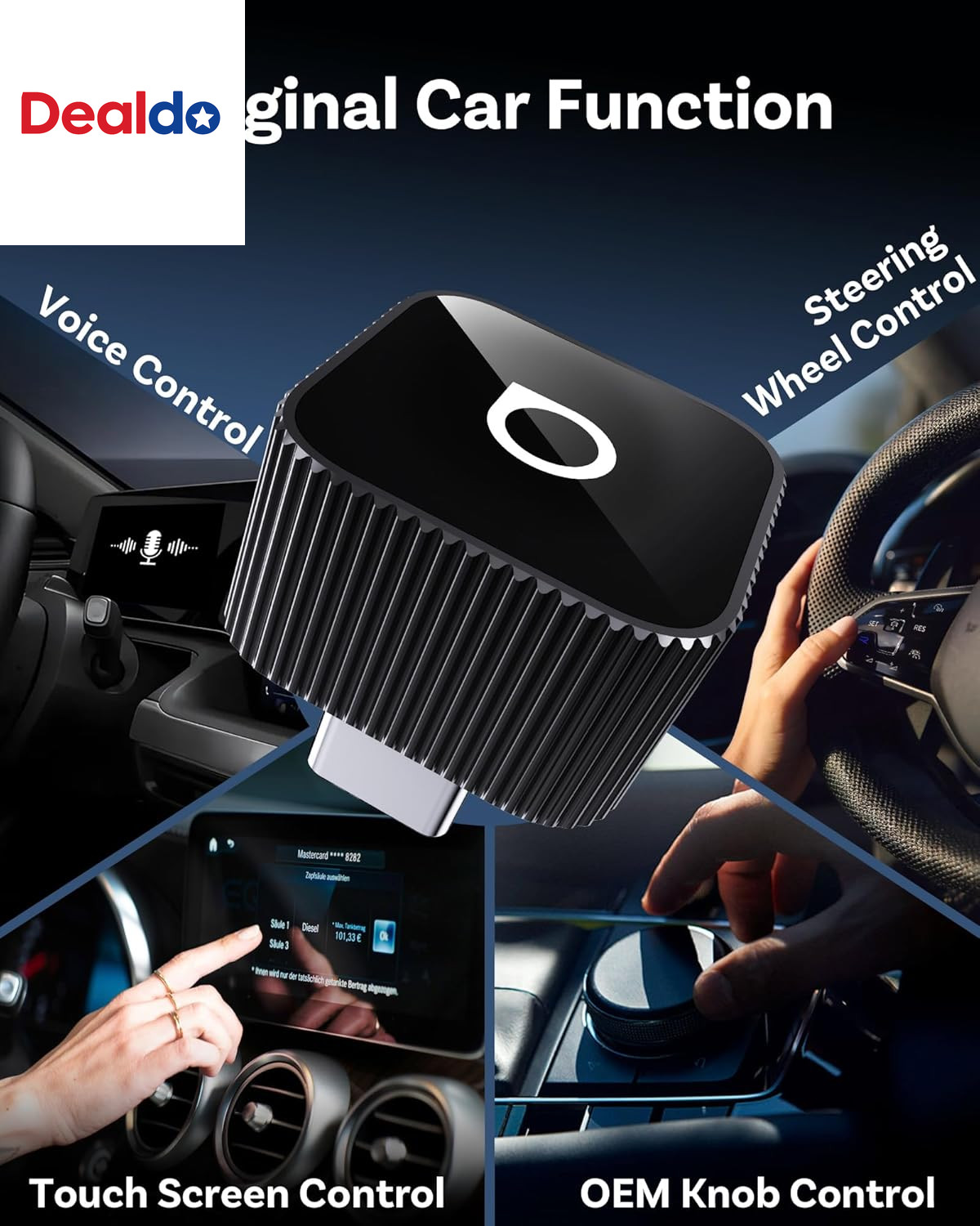 Mini Cube 3.0 USB C Wireless Carplay & Android Auto Adapter 2026– Plug & Play, F