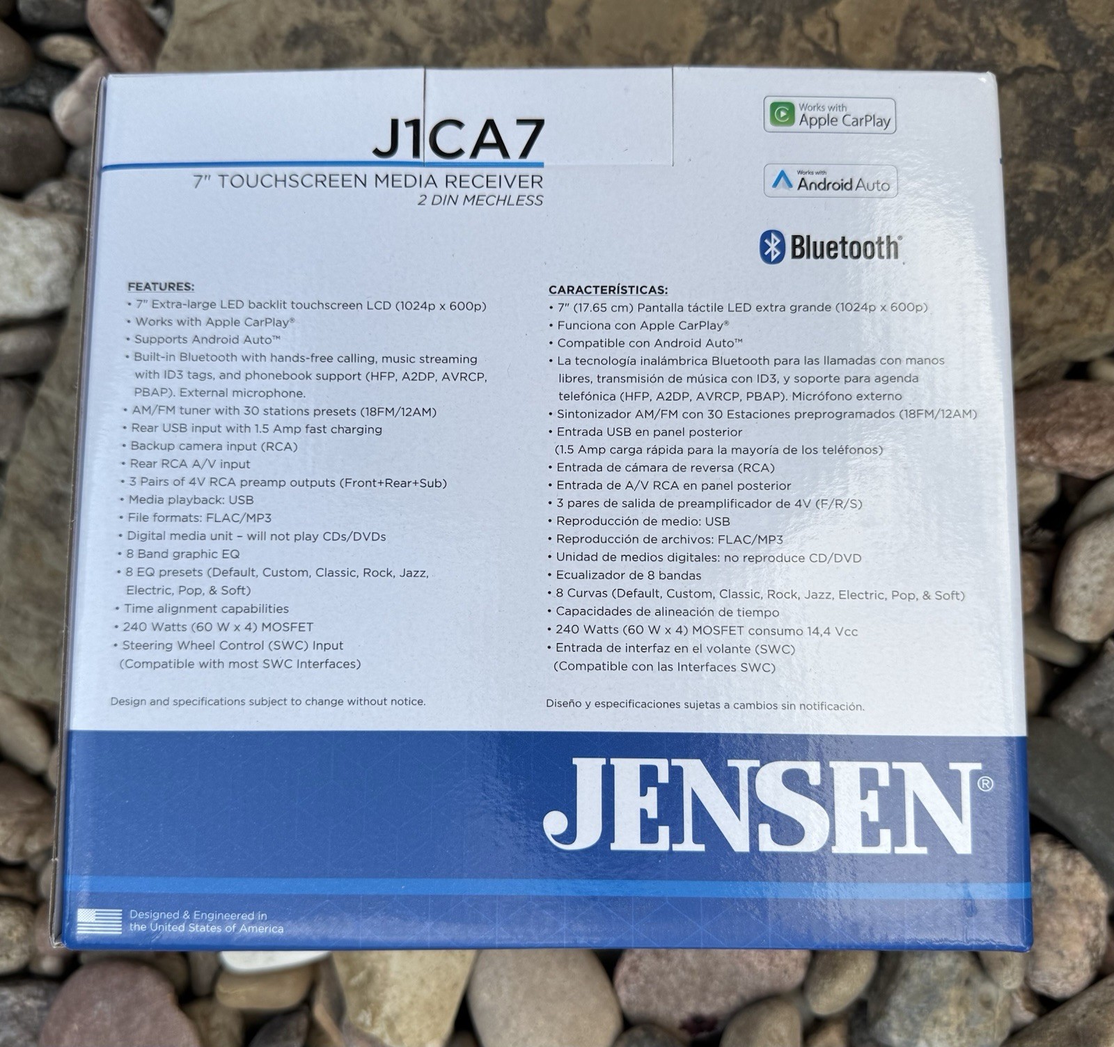 Jensen J1CA7 Auto Touchscreen Media Receiver. New. Sealed