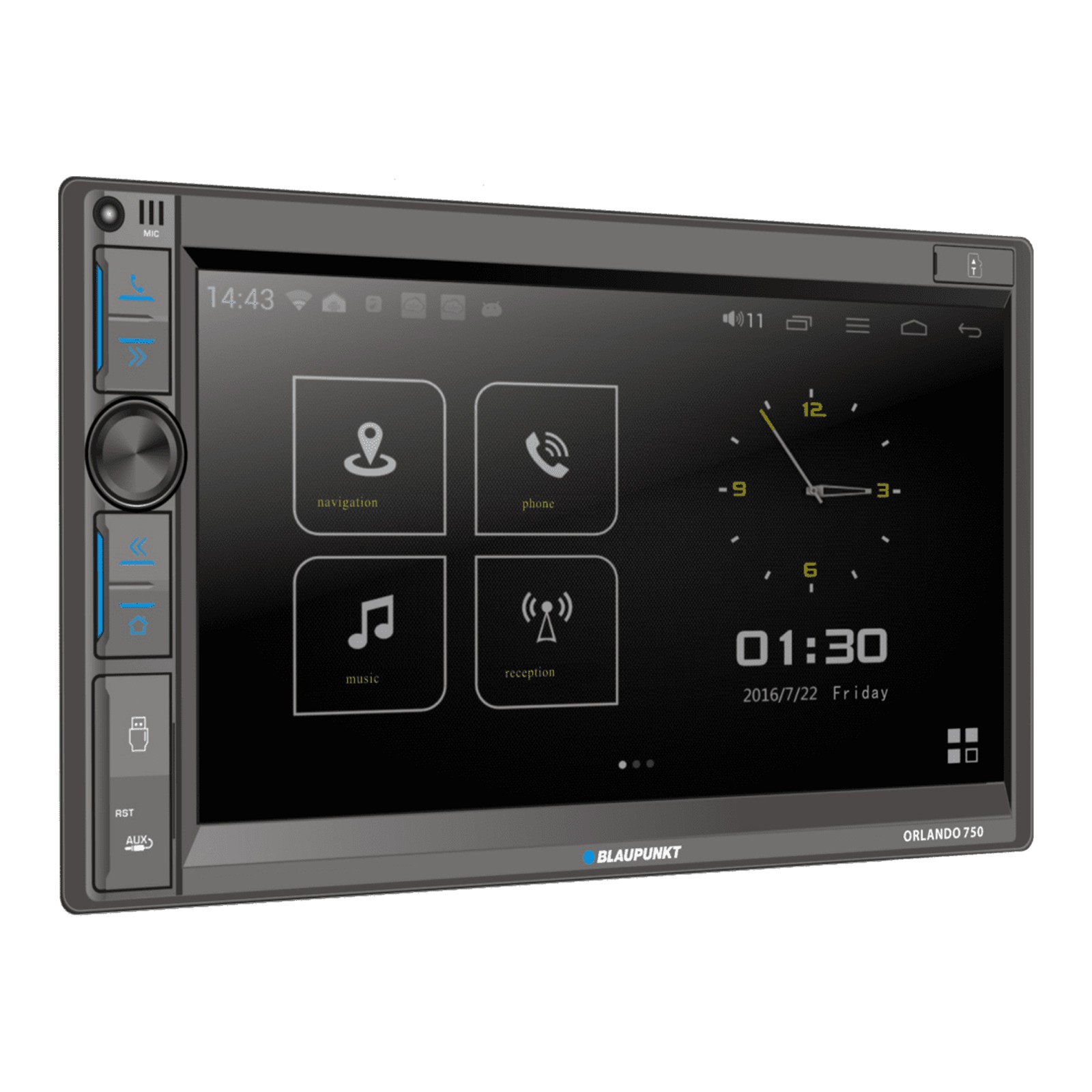 Blaupunkt Orlando 750 6.9″ Touchscreen Double DIN Bluetooth AM/FM Receiver