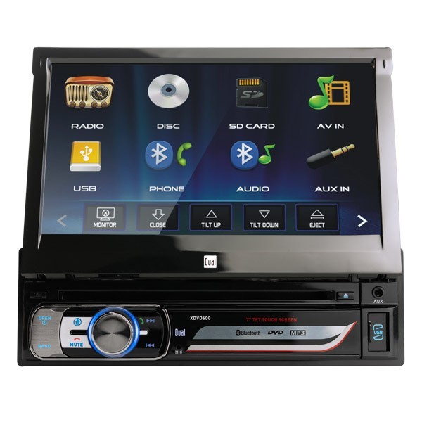 XDVD600 7″ Flip-Up Screen DVD AM/FM Bluetooth Stereo for 1995-2002 GM C/K Sierra