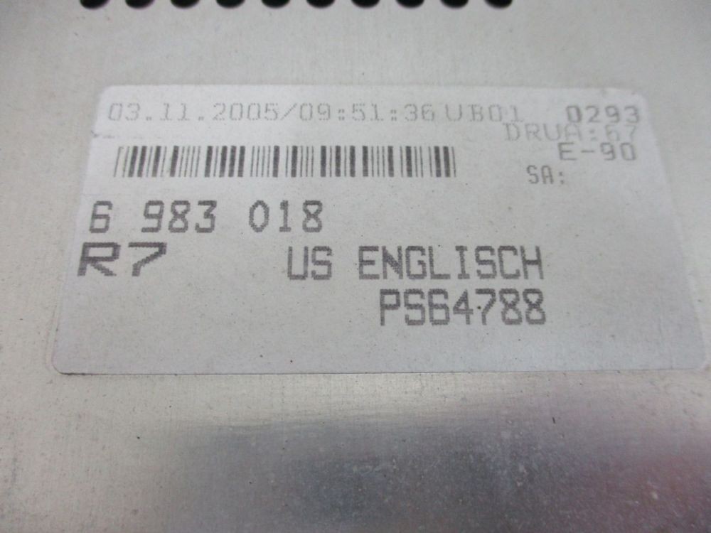 CD Radio BMW Professional US Version Fits BMW 3 (E90) 325I 6983018