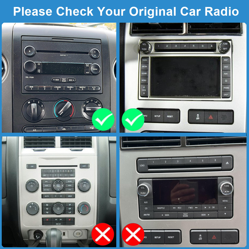 10.1″ Rotatable Screen Car Radio Stereo Carplay For 2006-2010 Ford Edge Explorer