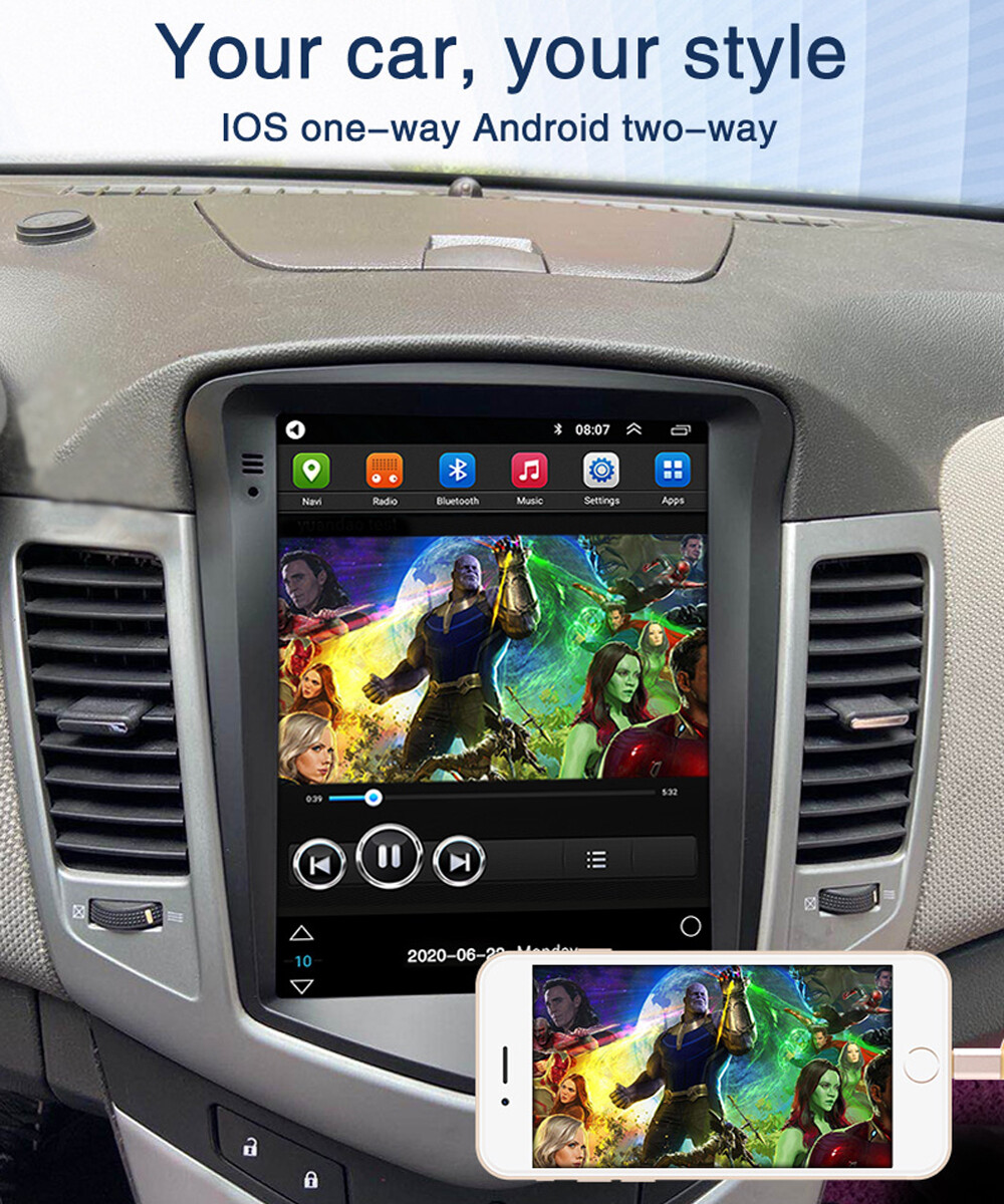 9.7” Vertical Android 10.1 Car Radio Stereo GPS Wifi For Chevy Cruze 2009-2014