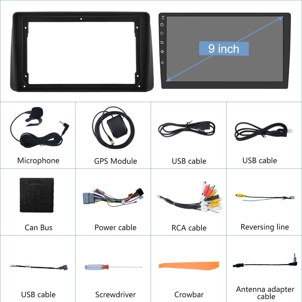 9″ Wireless Carplay & Android Auto Stereo for Grand Caravan, Town & Country