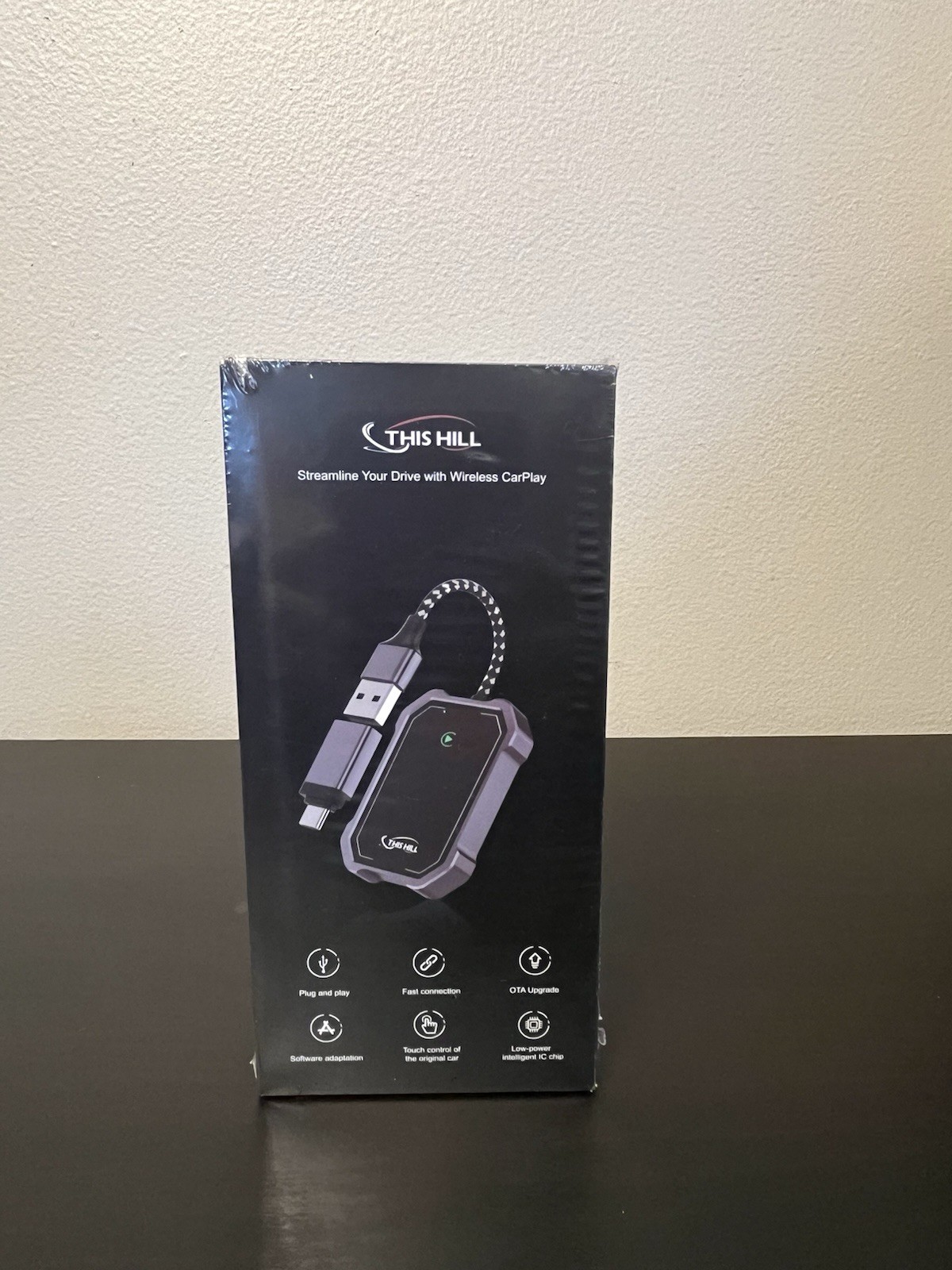 Wireless CarPlay Adapter OTA Upgrade USB-C Fast Connection Plug & Play THIS HILL