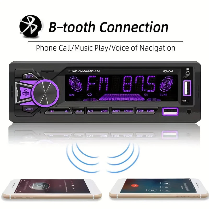 Bluetooth Car FM Radio MP3 Player In-Dash SD USB AUX AM/FM Stereo Audio Receiver
