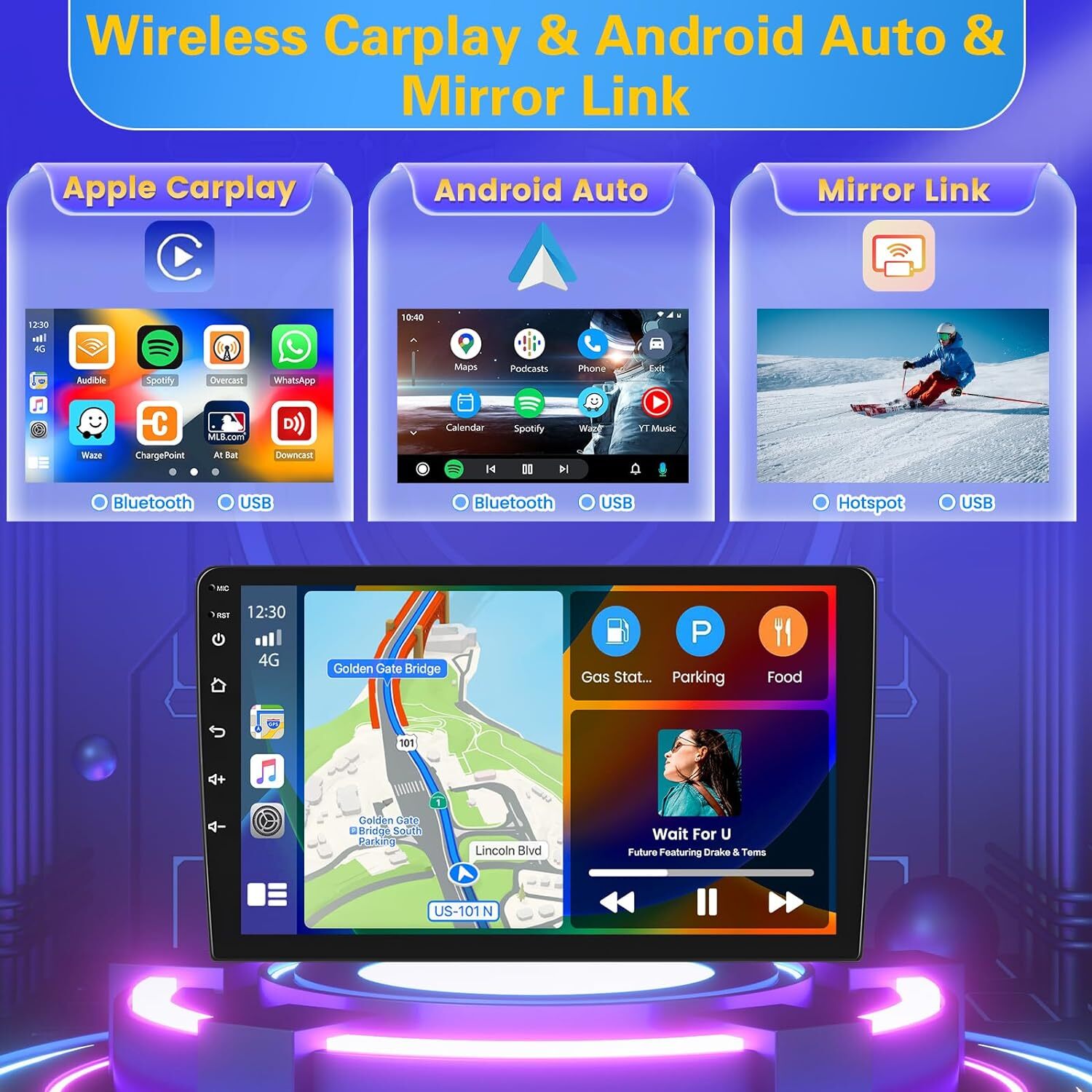 For Chevrolet Camaro 2010-2015 Apple Carplay Android 13 Stereo Car Radio GPS Nav