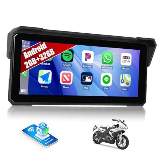 Android CarPlay Screen for Motorcycle, 8.1 inch IPS Portable P1-Android