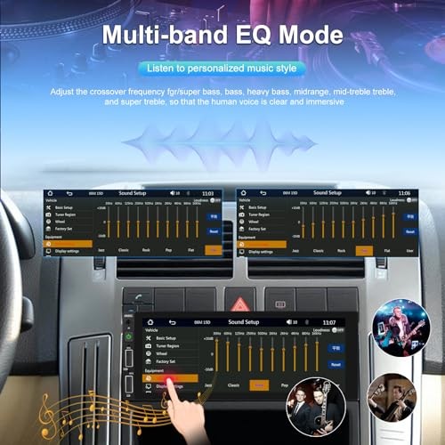 Single Din Car Stereo with Carplay and Android Auto – 6.86 inch Car Radio