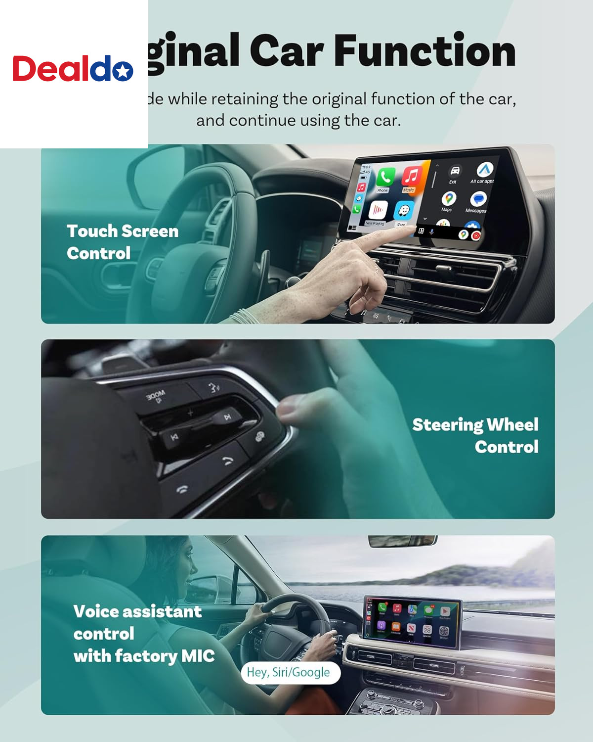 Mini 3.0 Black 2-In-1 Wireless Carplay & Android Auto Adapter – Plug & Play for