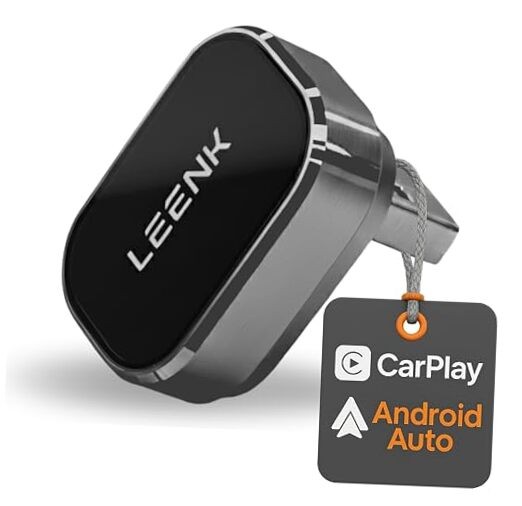 Wireless CarPlay & Android Auto Adapter [2025 Upgrade], Aero-Aluminum Black