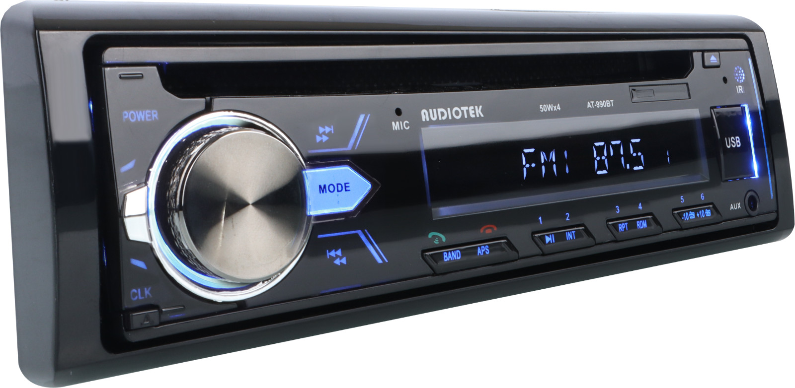 Audiotek AT-990BT Digital Media CD Receiver + 4 x Pioneer 6.5″ Speakers