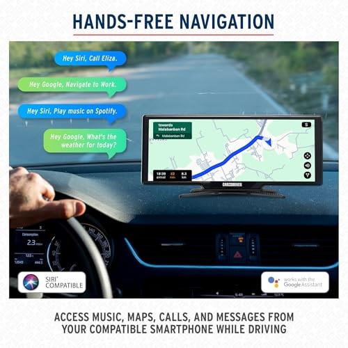 IntelliDash Pro X10, 10″ Wireless Apple CarPlay & Android Auto Display,