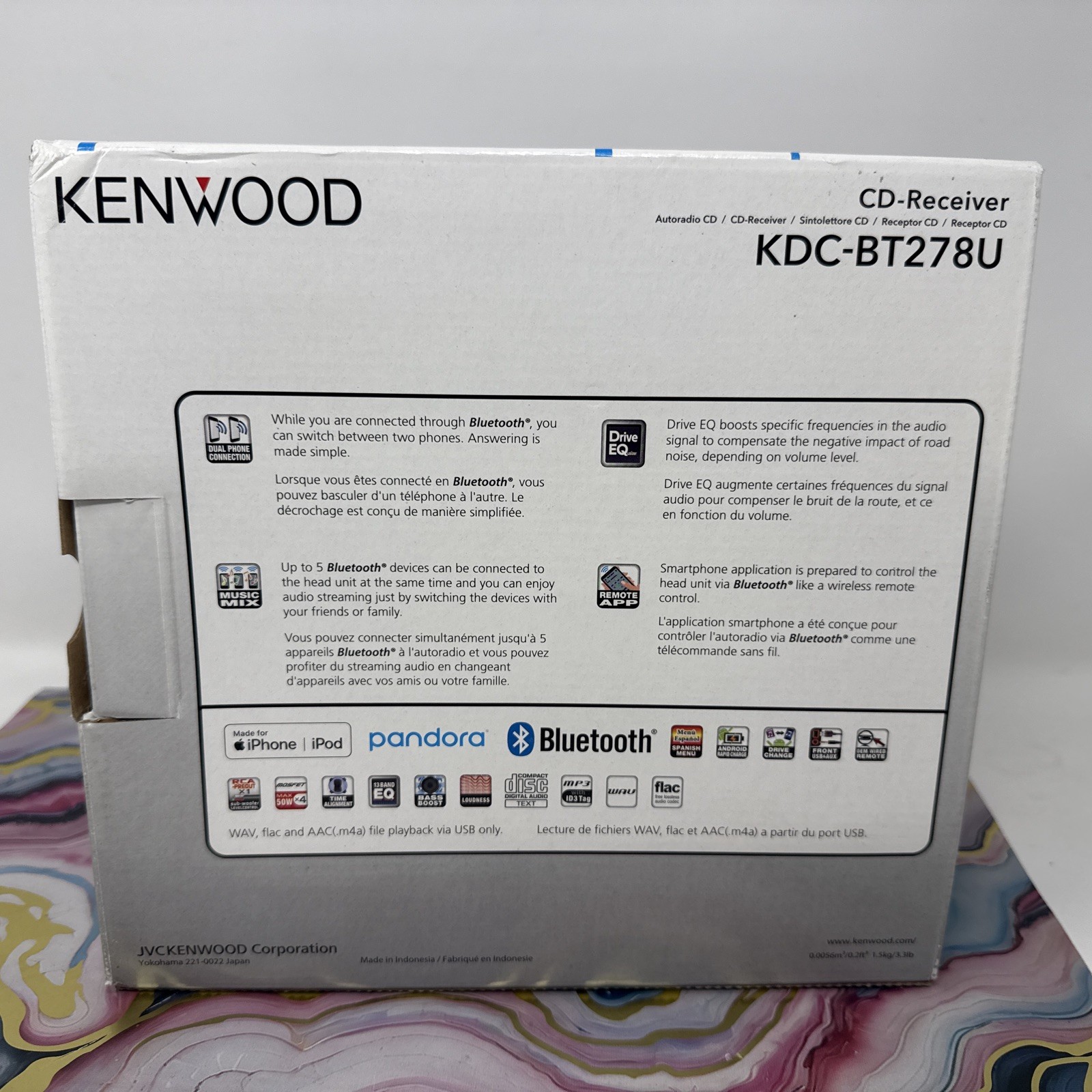 Kenwood CD Receiver with Bluetooth (KDC-BT278U)
