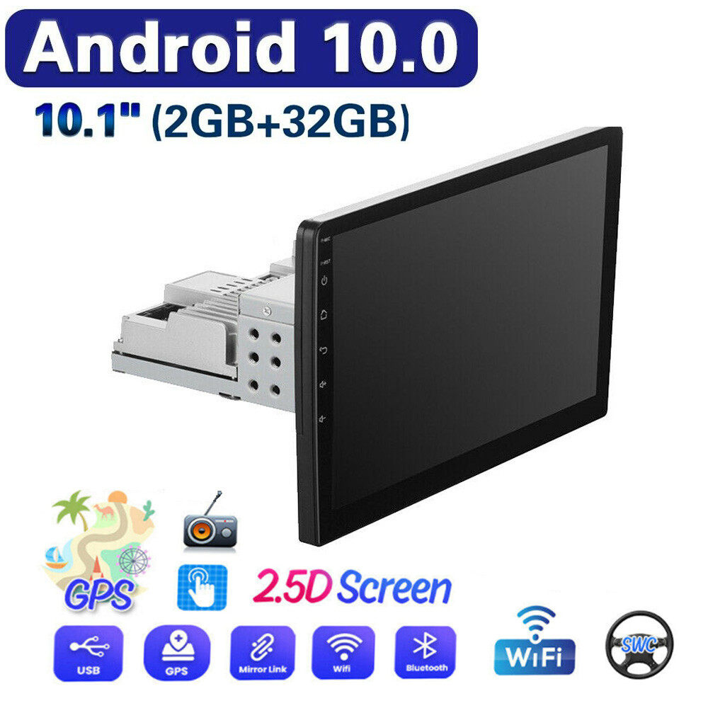 Single 1 Din 10.1inch Android 11 Car Radio Stereo GPS Navi Quad Core WiFi 2+32GB