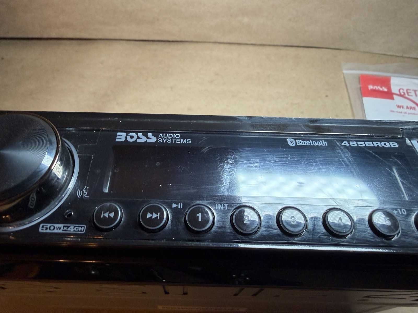 Boss Audio 455BRGB 1-DIN Bluetooth/MP3/USB/AUX/AM/FM Digital Media Receiver