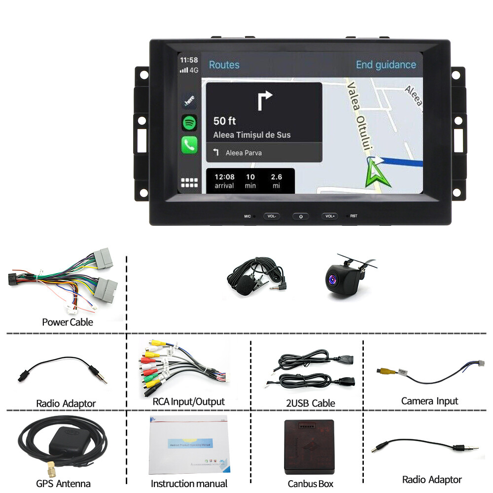 For DODGE RAM 2006-2008 Radio GPS Head Unit, CarPlay & Android Auto