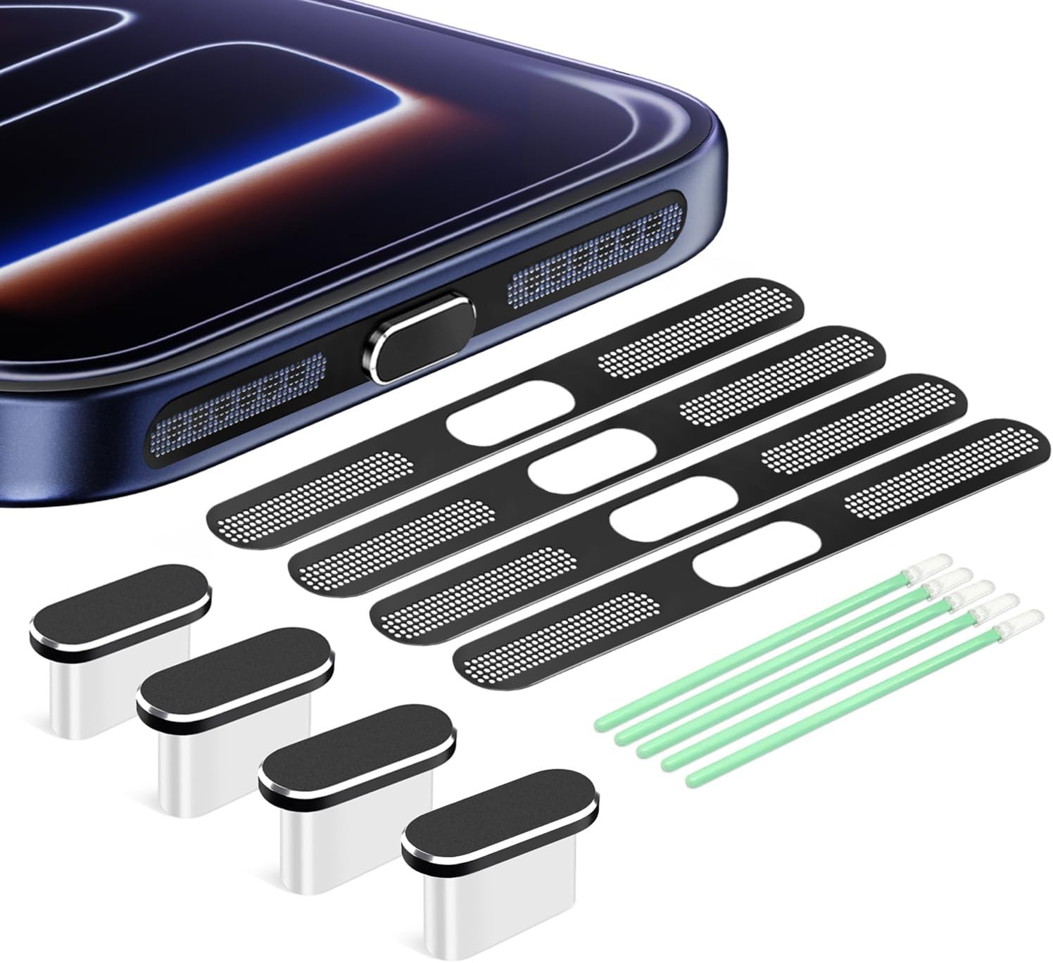 USB C Dust Plug, 4 Pack USB C Port Cover, Type C Charging Port Plug Cover with S