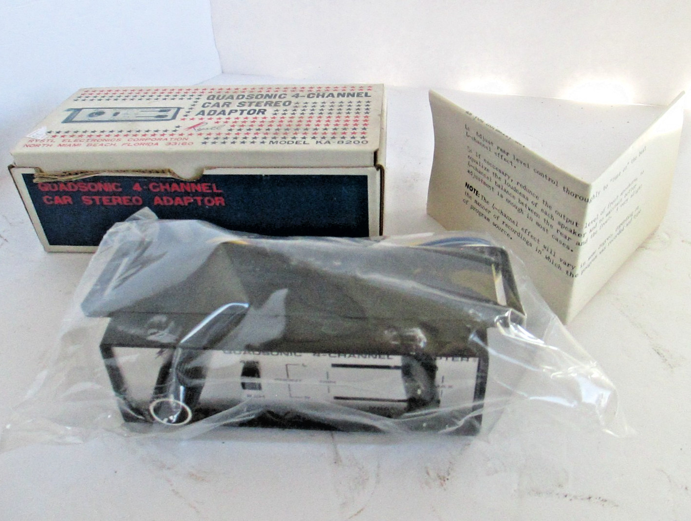 NOS Vintage Quadsonic 4 Channel Car Stereo Adapter Model KA-8200 C103
