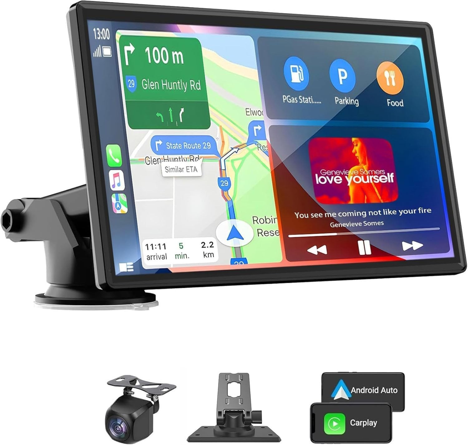 7-Inch Wireless Carplay Screen with Bluetooth, GPS & Easy Installation Features