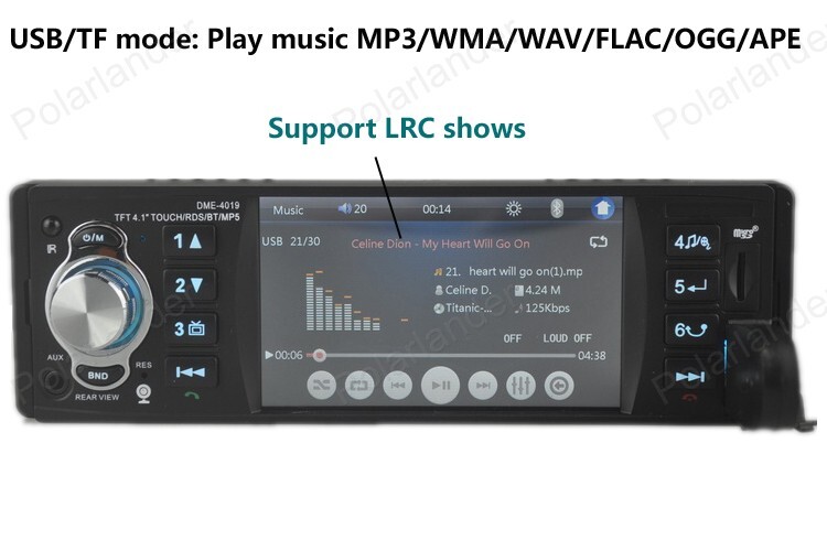 MIrror Link Bluetooth Car Radio 4.1Inch Single 1Din Touch Screen MP5 FM RDS