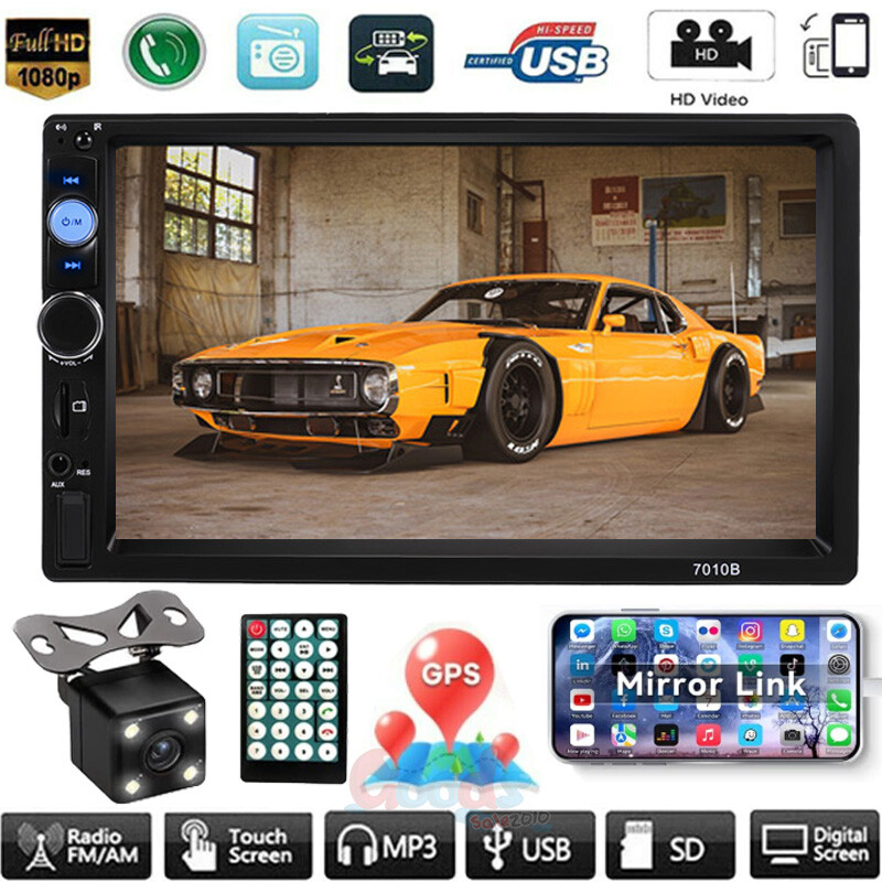Bluetooth MP5 Estéreo Receptor para coche Con Cámara trasera y Pantalla Tactil