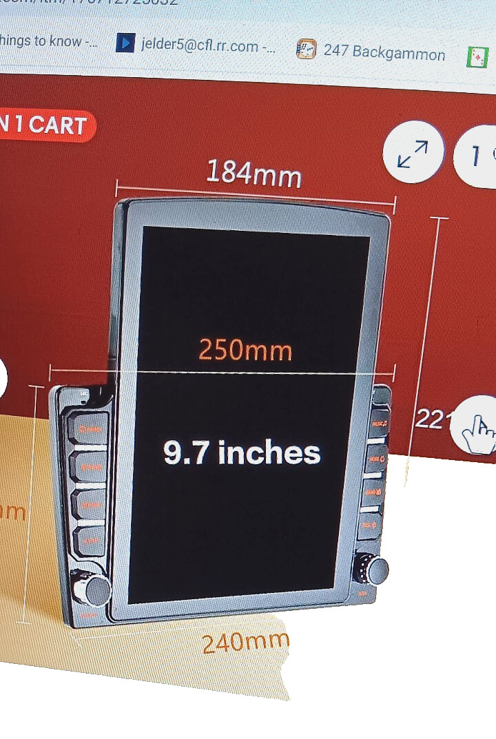 9.5″ Android 12 2DIN Car Stereo Radio GPS Navi WIFI Carplay Vertical Screen USB
